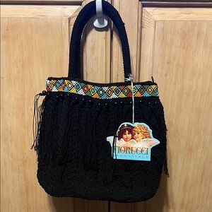 Fiorucci Black Textured Tote Bag